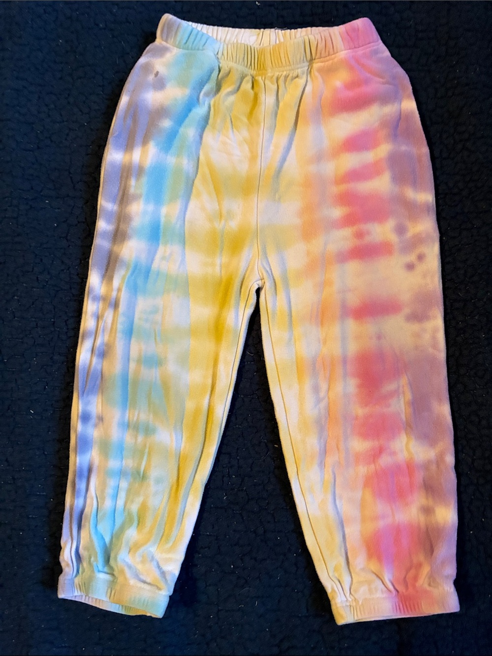 Fairwell Kids Pastel Tie-Dye Joggers - Blue, Yellow, Pink